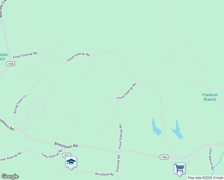 map of restaurants, bars, coffee shops, grocery stores, and more near 1484 Floyd Stalcup Road in Murphy