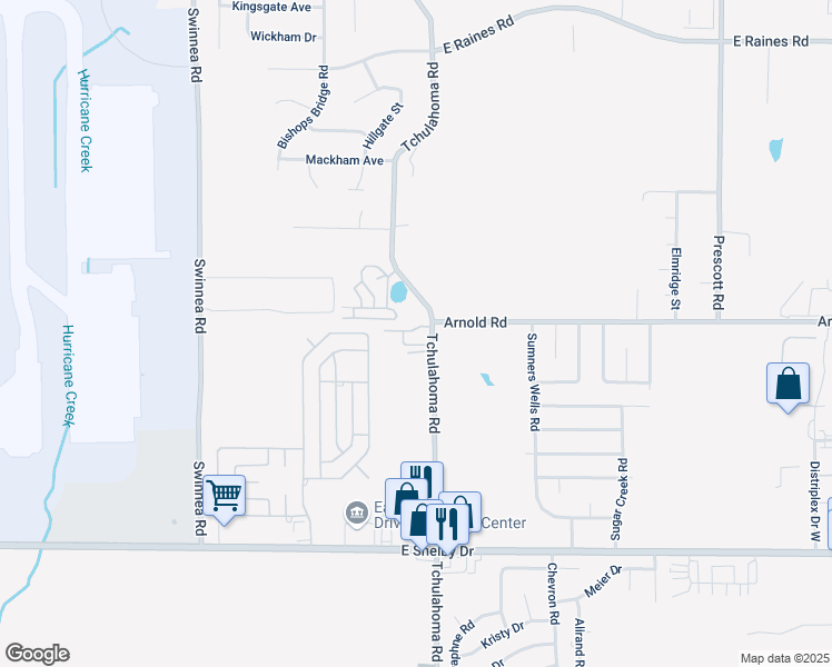 map of restaurants, bars, coffee shops, grocery stores, and more near 3250 Shannon Circle in Memphis