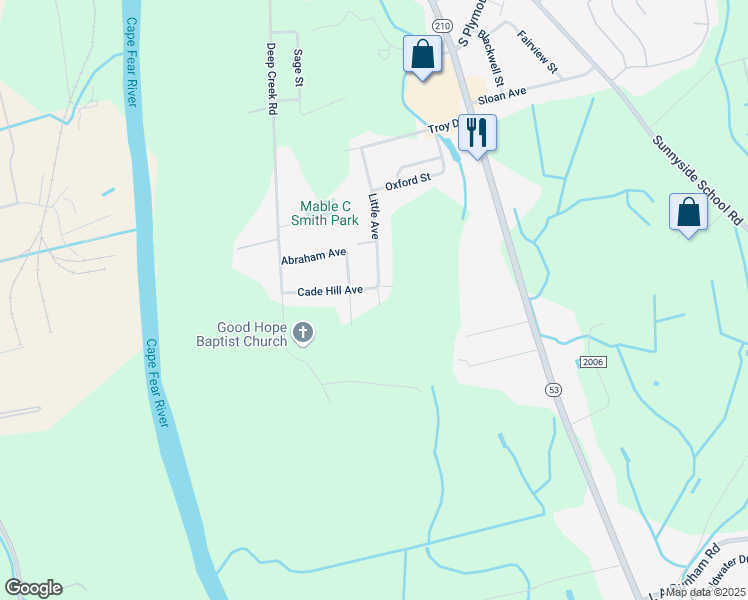 map of restaurants, bars, coffee shops, grocery stores, and more near in Fayetteville