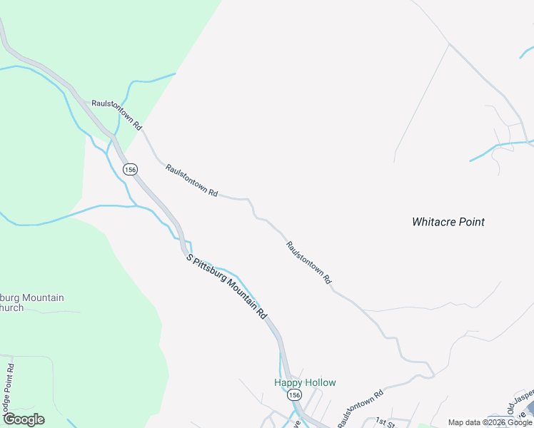 map of restaurants, bars, coffee shops, grocery stores, and more near 1260 Raulstontown Road in South Pittsburg