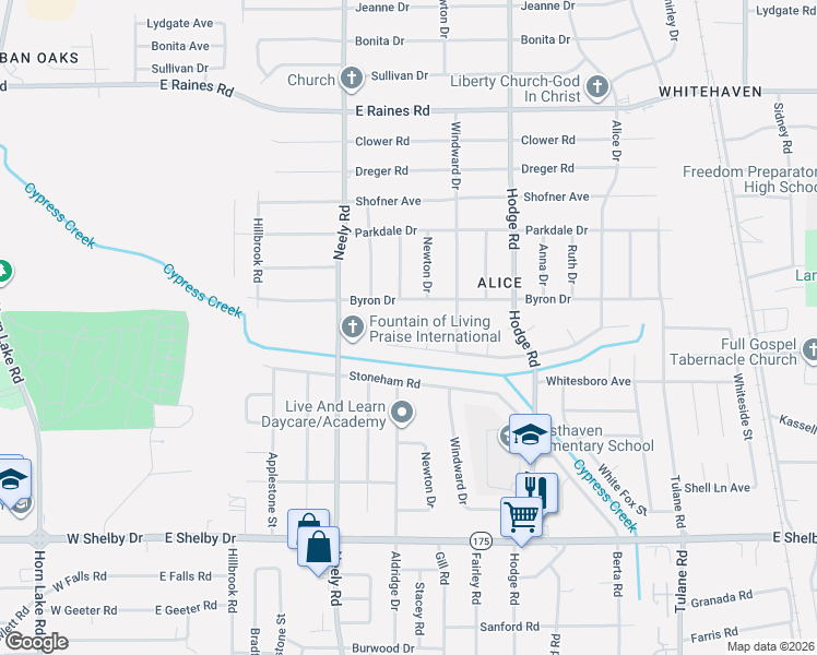map of restaurants, bars, coffee shops, grocery stores, and more near 4428 August Cove in Memphis