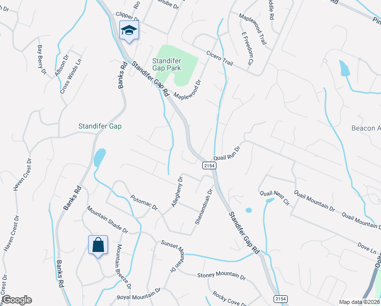 map of restaurants, bars, coffee shops, grocery stores, and more near 8517 Standifer Gap Road in Chattanooga