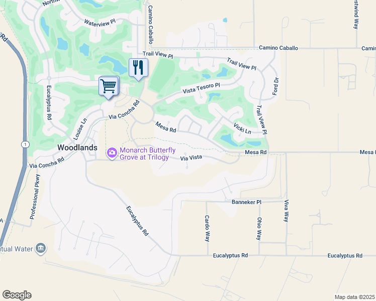 map of restaurants, bars, coffee shops, grocery stores, and more near 1175 Danielle Court in Nipomo
