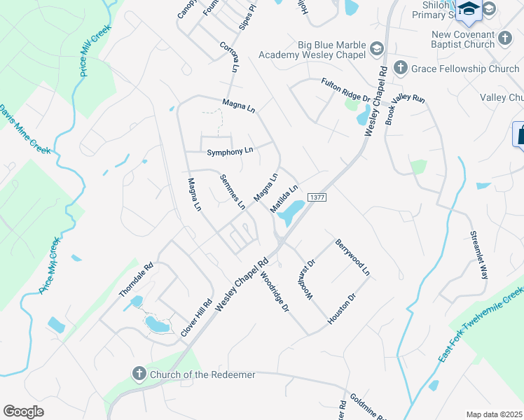 map of restaurants, bars, coffee shops, grocery stores, and more near 2005 Taylor Glenn Lane in Indian Trail
