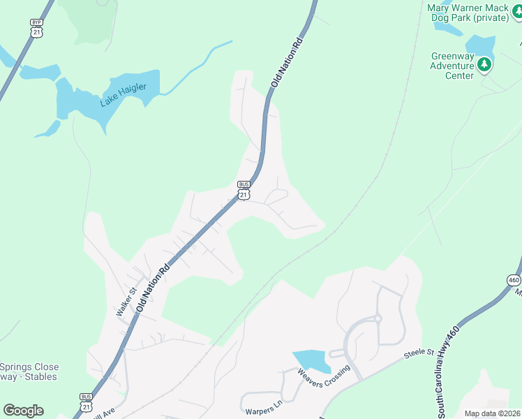 map of restaurants, bars, coffee shops, grocery stores, and more near 106 Maple Street in Fort Mill