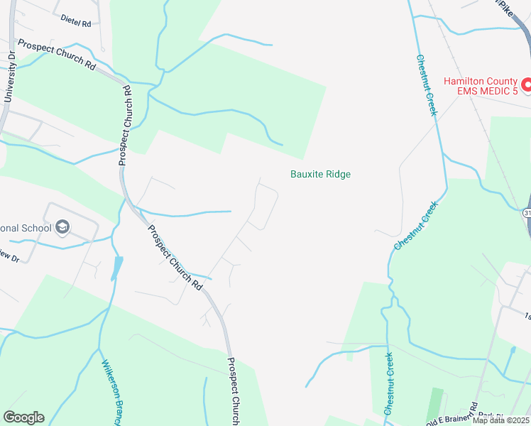 map of restaurants, bars, coffee shops, grocery stores, and more near 10718 Lonnie Lane in Collegedale
