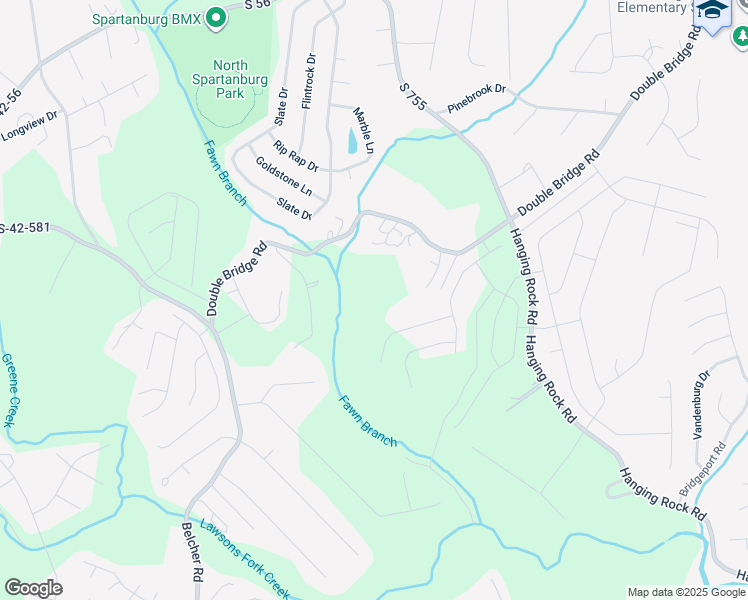 map of restaurants, bars, coffee shops, grocery stores, and more near 350 Double Bridge Road in Boiling Springs