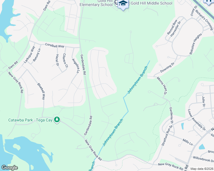 map of restaurants, bars, coffee shops, grocery stores, and more near 5068 Gladiola Way in Fort Mill