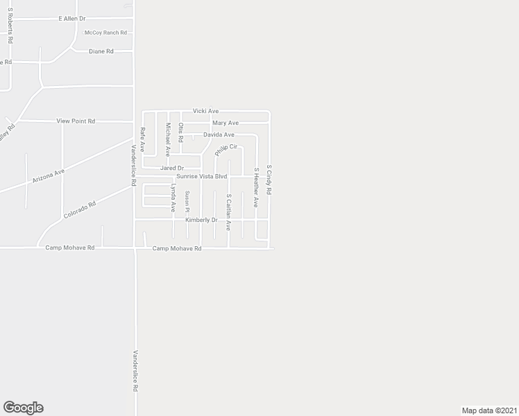 map of restaurants, bars, coffee shops, grocery stores, and more near 4424 South Heather Avenue in Fort Mohave