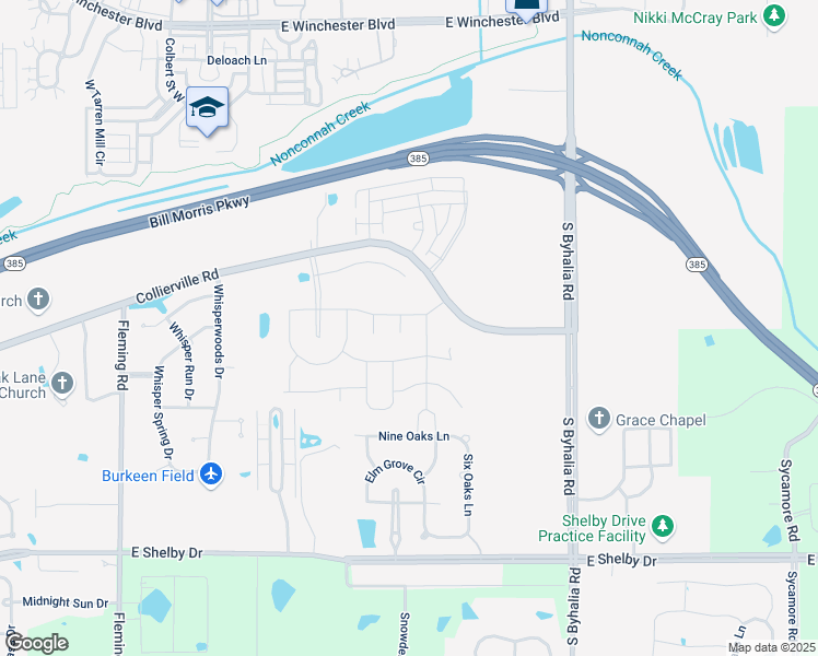 map of restaurants, bars, coffee shops, grocery stores, and more near 608 Cypress Run Cove in Fisherville