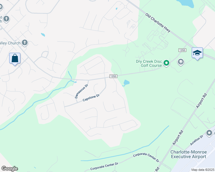 map of restaurants, bars, coffee shops, grocery stores, and more near 4509 Capstone Drive in Monroe