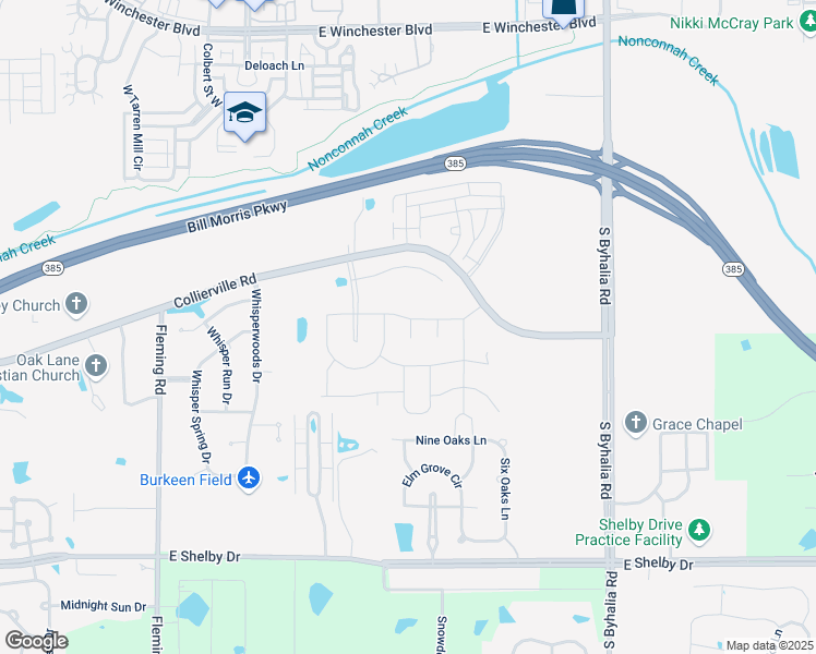 map of restaurants, bars, coffee shops, grocery stores, and more near 611 Cypress Moss Cove in Fisherville