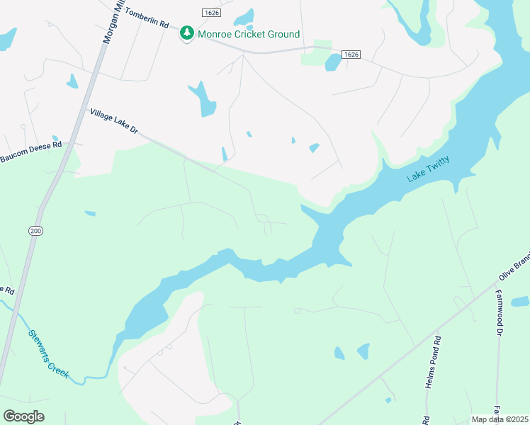 map of restaurants, bars, coffee shops, grocery stores, and more near 1115 Village Lake Drive in Monroe