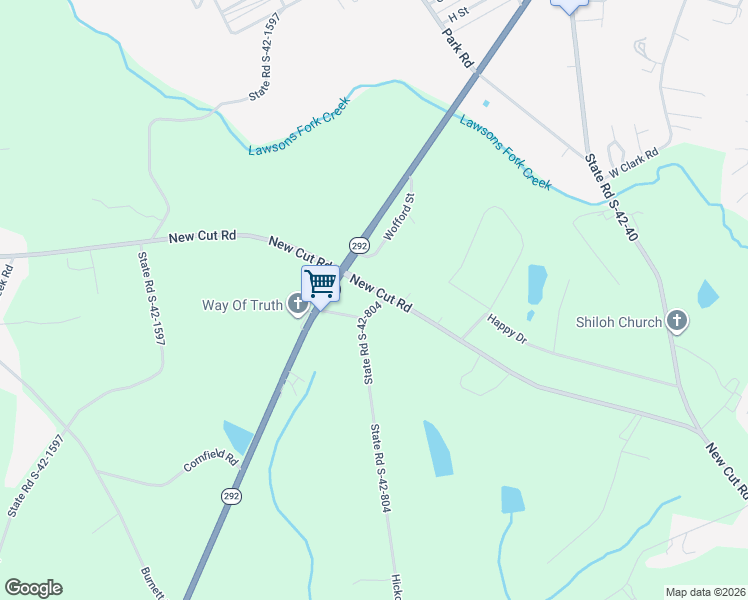 map of restaurants, bars, coffee shops, grocery stores, and more near 1001 Hickory Hollow Road in Inman