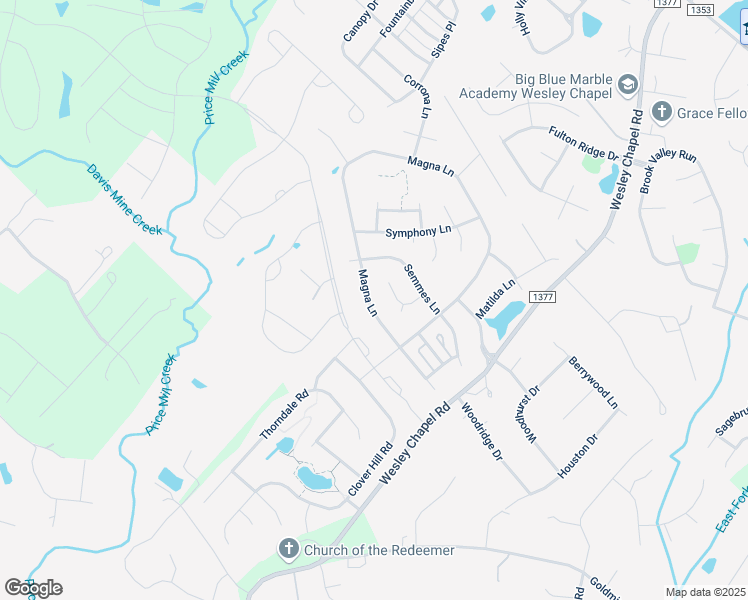 map of restaurants, bars, coffee shops, grocery stores, and more near 2018 Magna Lane in Indian Trail