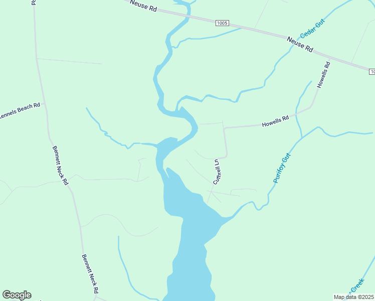 map of restaurants, bars, coffee shops, grocery stores, and more near 174 Parson Road in Grantsboro
