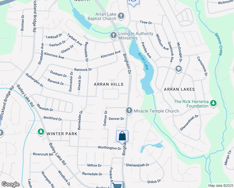 map of restaurants, bars, coffee shops, grocery stores, and more near 6308 Crestwood Avenue in Fayetteville
