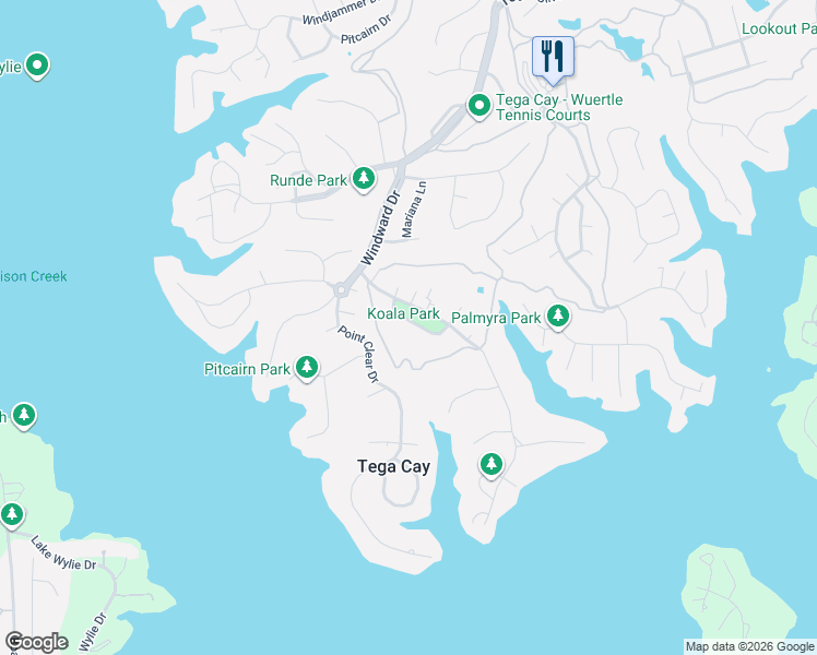 map of restaurants, bars, coffee shops, grocery stores, and more near 4106 Marquesas Avenue in Fort Mill