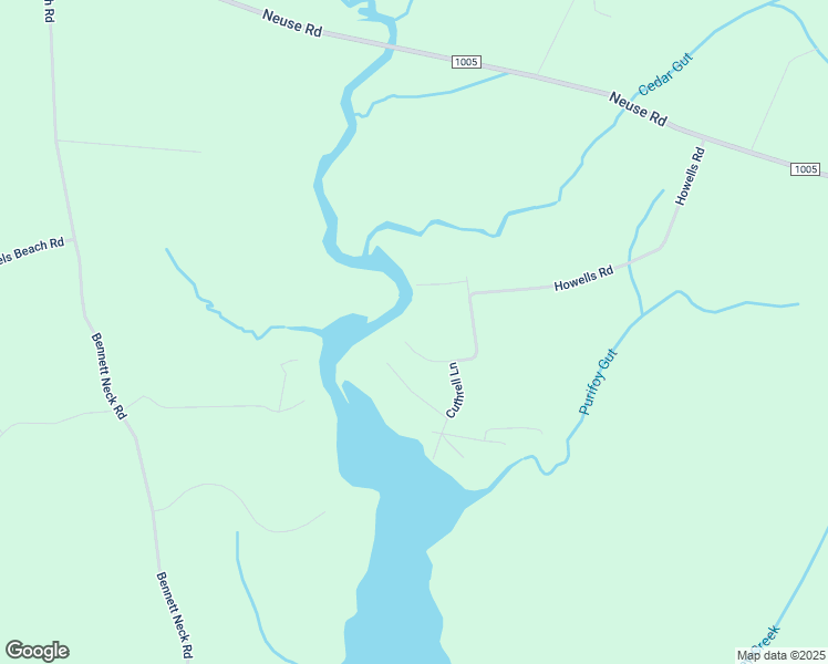 map of restaurants, bars, coffee shops, grocery stores, and more near 1002 Howells Road in Grantsboro