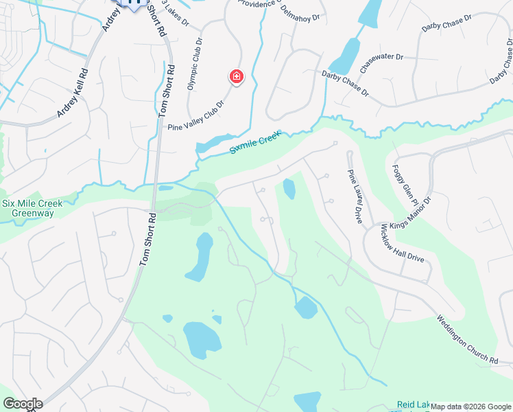map of restaurants, bars, coffee shops, grocery stores, and more near 202 Oakmont Lane in Waxhaw