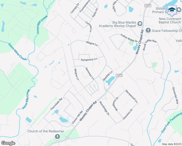 map of restaurants, bars, coffee shops, grocery stores, and more near 3002 Semmes Lane in Indian Trail