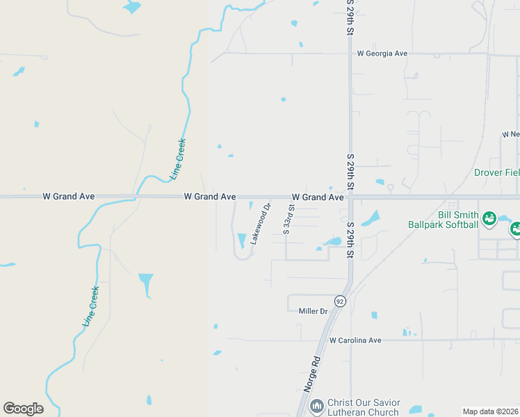 map of restaurants, bars, coffee shops, grocery stores, and more near 2102 Lakewood Drive in Chickasha