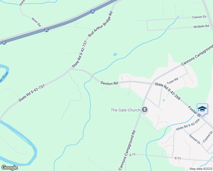 map of restaurants, bars, coffee shops, grocery stores, and more near 1471 Denton Road in Spartanburg