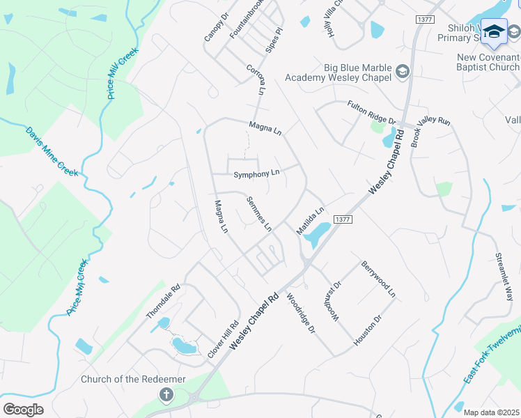 map of restaurants, bars, coffee shops, grocery stores, and more near 3004 Semmes Lane in Indian Trail