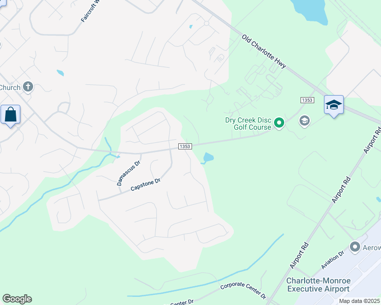 map of restaurants, bars, coffee shops, grocery stores, and more near 101 Pine Lake Drive in Monroe