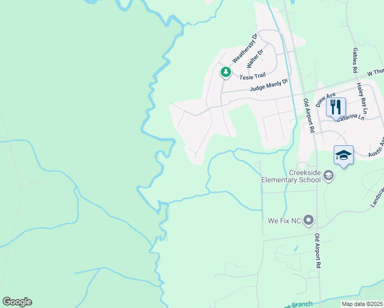 map of restaurants, bars, coffee shops, grocery stores, and more near 3503 Lefty Court in New Bern