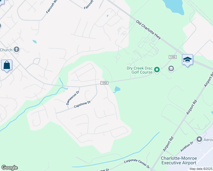 map of restaurants, bars, coffee shops, grocery stores, and more near 101 Pine Lake Dr in Monroe