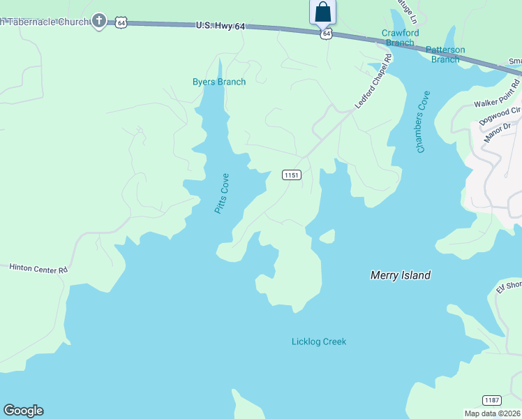 map of restaurants, bars, coffee shops, grocery stores, and more near 820 Ledford Chapel Road in Hayesville