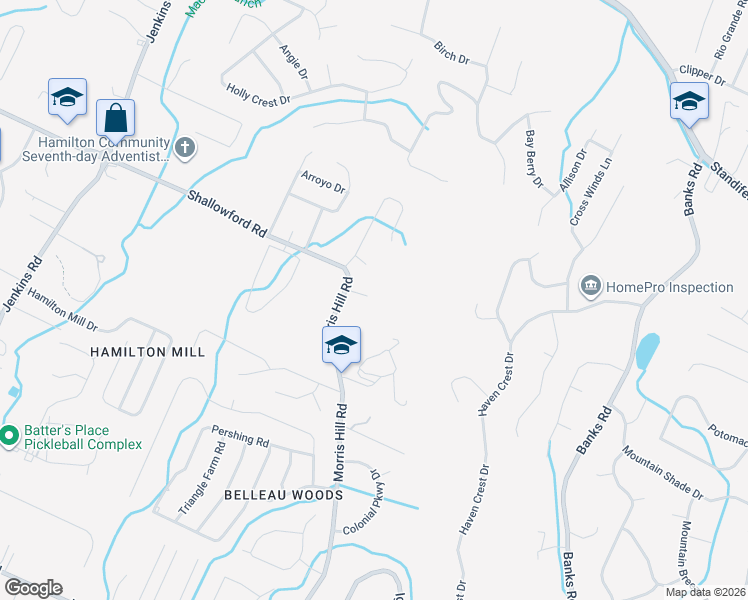 map of restaurants, bars, coffee shops, grocery stores, and more near 2258 Morris Hill Road in Chattanooga