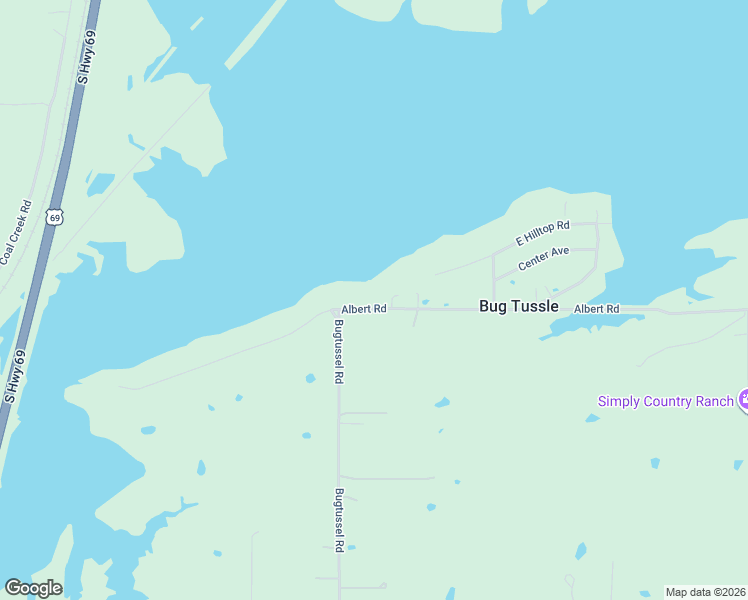 map of restaurants, bars, coffee shops, grocery stores, and more near 1184 Albert Road in McAlester