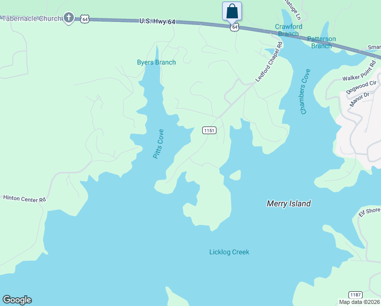 map of restaurants, bars, coffee shops, grocery stores, and more near 820 Ledford Chapel Road in Hayesville