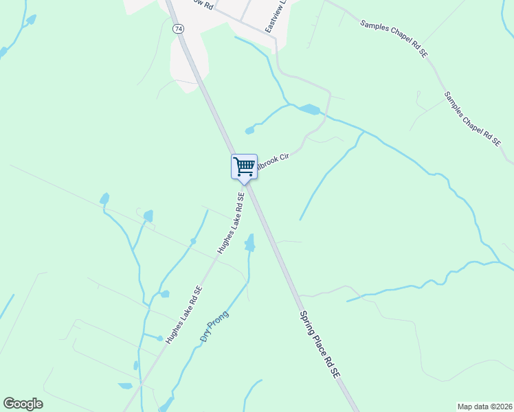 map of restaurants, bars, coffee shops, grocery stores, and more near 6437 Spring Place Road Southeast in Cleveland