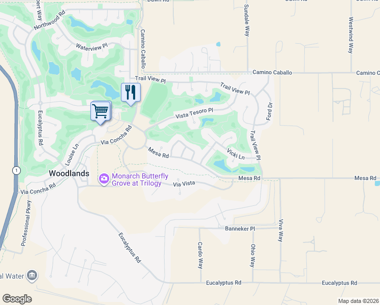 map of restaurants, bars, coffee shops, grocery stores, and more near 1154 Saguaro Way in Nipomo