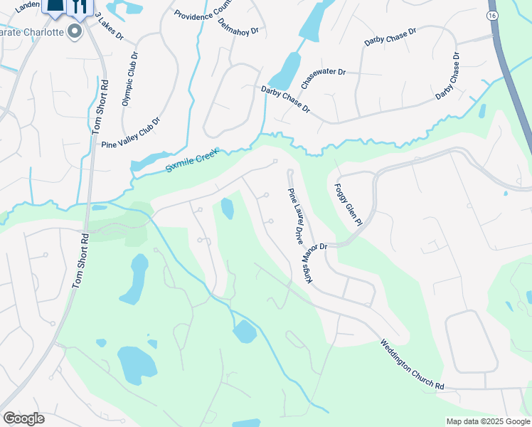 map of restaurants, bars, coffee shops, grocery stores, and more near 8304 Marcliffe Court in Waxhaw