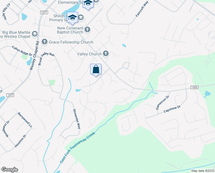 map of restaurants, bars, coffee shops, grocery stores, and more near 3010 Sunlight Path Drive in Monroe