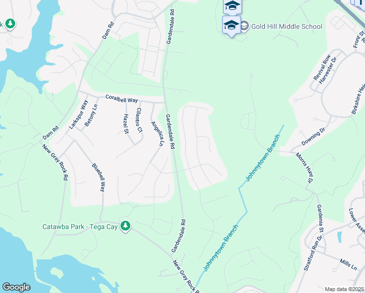 map of restaurants, bars, coffee shops, grocery stores, and more near 155 Annatto Way in Fort Mill