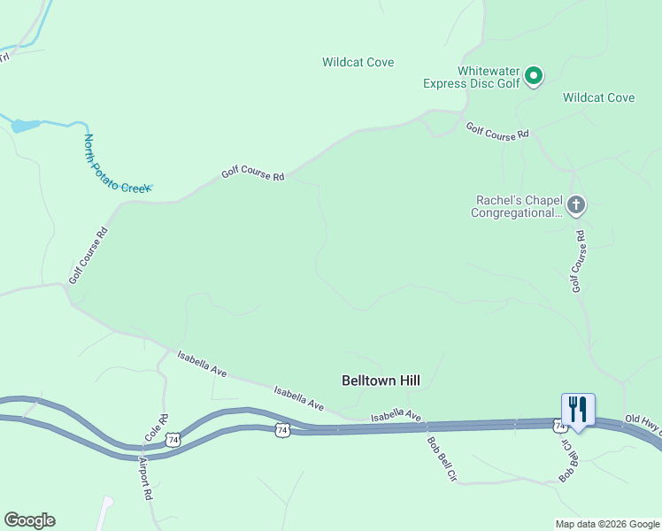 map of restaurants, bars, coffee shops, grocery stores, and more near 274 Belaire Drive in Copperhill