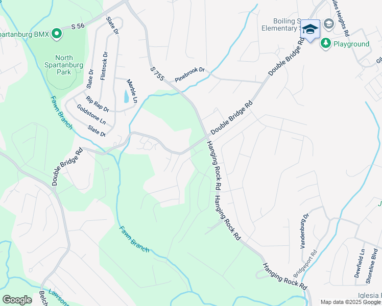 map of restaurants, bars, coffee shops, grocery stores, and more near 350 Double Bridge Road in Boiling Springs