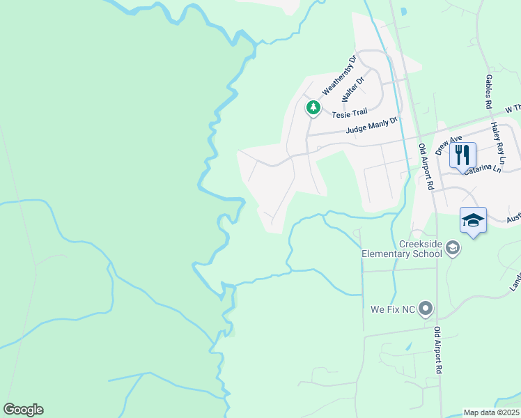 map of restaurants, bars, coffee shops, grocery stores, and more near 3504 Lefty Court in New Bern