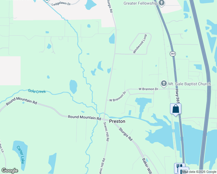 map of restaurants, bars, coffee shops, grocery stores, and more near 253 Sturgis Road in Conway