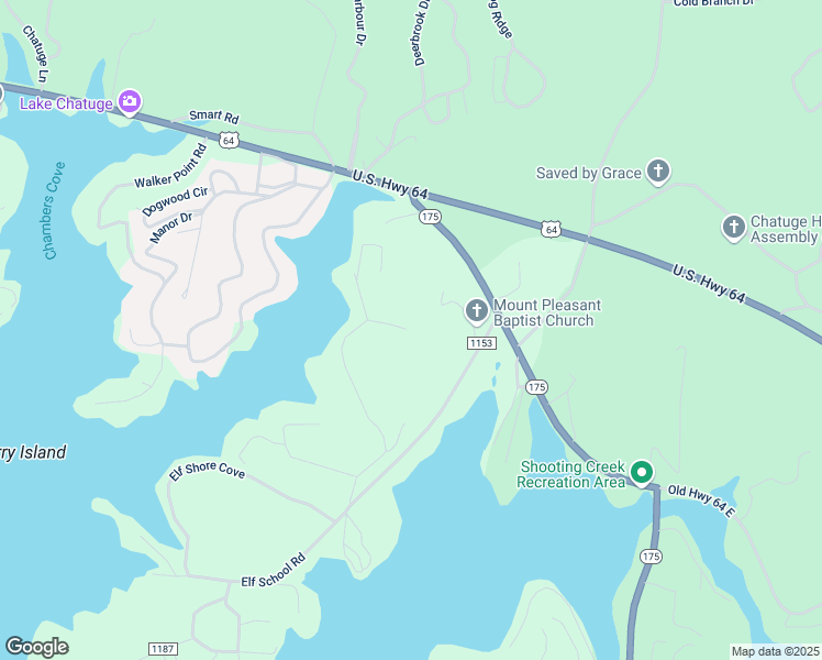 map of restaurants, bars, coffee shops, grocery stores, and more near 98 Licklog Terrace in Hayesville
