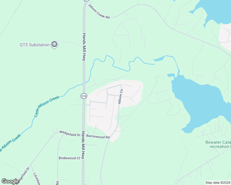 map of restaurants, bars, coffee shops, grocery stores, and more near 817 Bubbling Brook Drive in Rock Hill