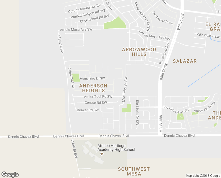 map of restaurants, bars, coffee shops, grocery stores, and more near 10629 Antler Tool Road Southwest in Albuquerque