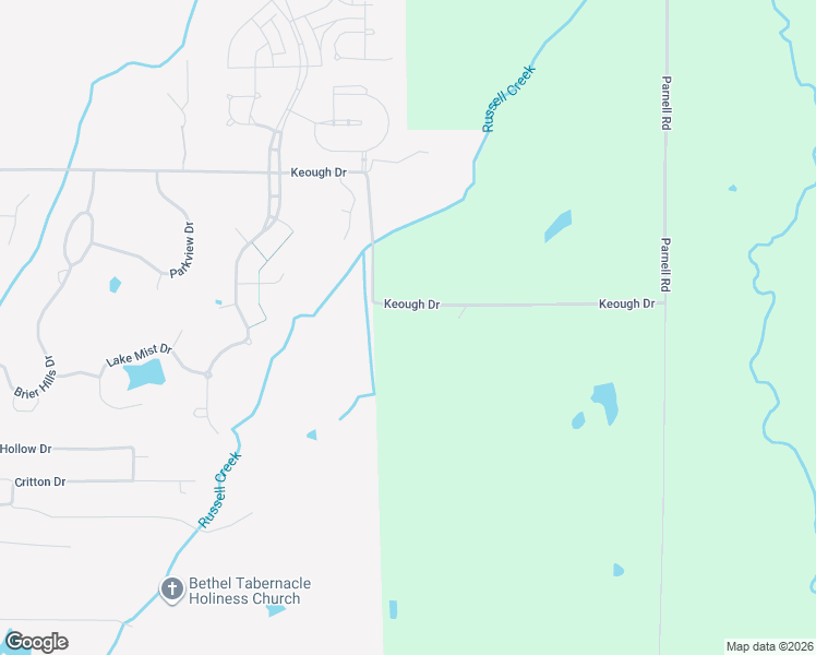 map of restaurants, bars, coffee shops, grocery stores, and more near Keough Drive in Collierville