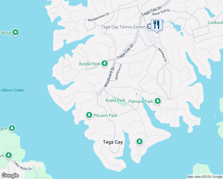 map of restaurants, bars, coffee shops, grocery stores, and more near 4169 Greenview Court in Fort Mill