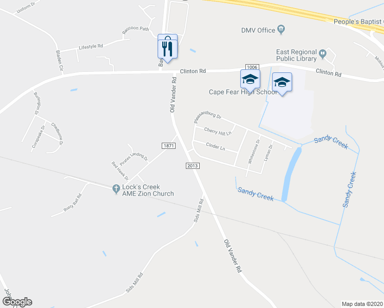 map of restaurants, bars, coffee shops, grocery stores, and more near 4204 Pleasantburg Drive in Fayetteville